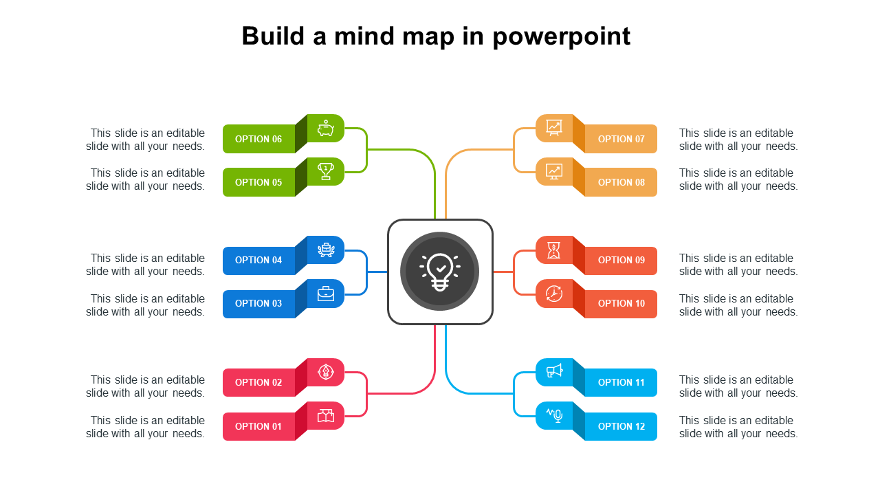 Build A Mind Map In PowerPoint Presentation Template